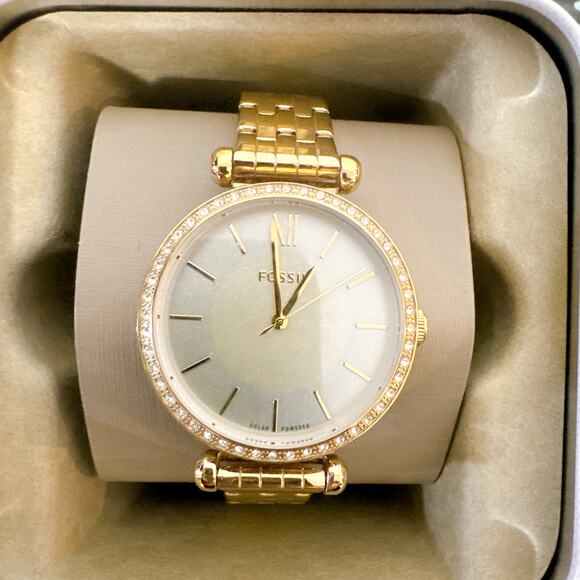 Fossil BQ3818 Tillie Solar-Powered Gold-Tone Stainless Steel Watch main image 6